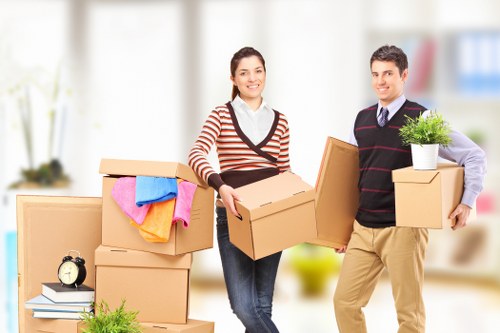 Careful loading of household items for a Waterloo relocation
