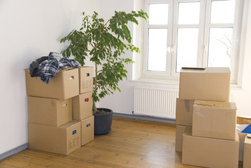 Secure furniture storage unit in Waterloo with organized household items