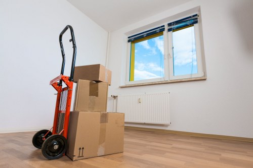 Residential mobile storage service used for moving and decluttering